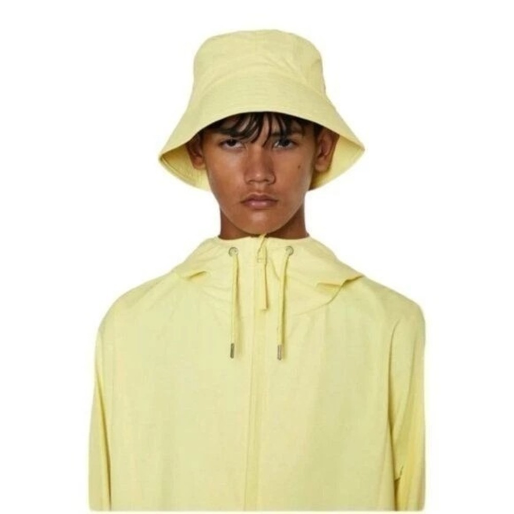 RAINS Bucket Hat 20010 Size XS-M Straw Waterproof Y2K PU Hat NWT  Unisex